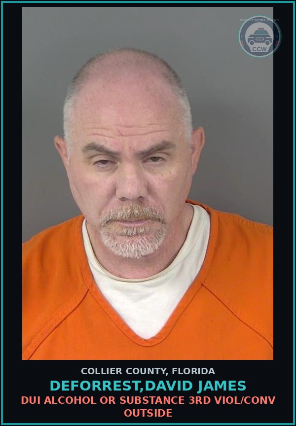 Booking mugshot of DEFORREST,DAVID JAMES in Collier County