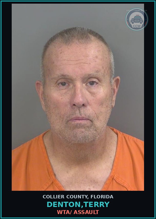 Booking mugshot of DENTON,TERRY in Collier County