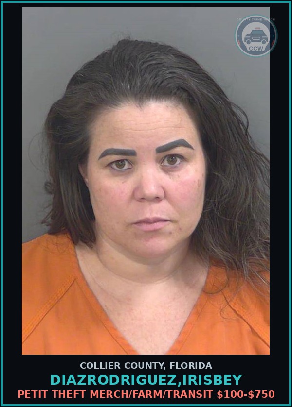 Booking mugshot of DIAZRODRIGUEZ,IRISBEY in Collier County