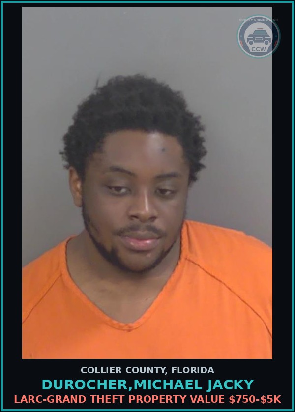 Booking mugshot of DUROCHER,MICHAEL JACKY in Collier County