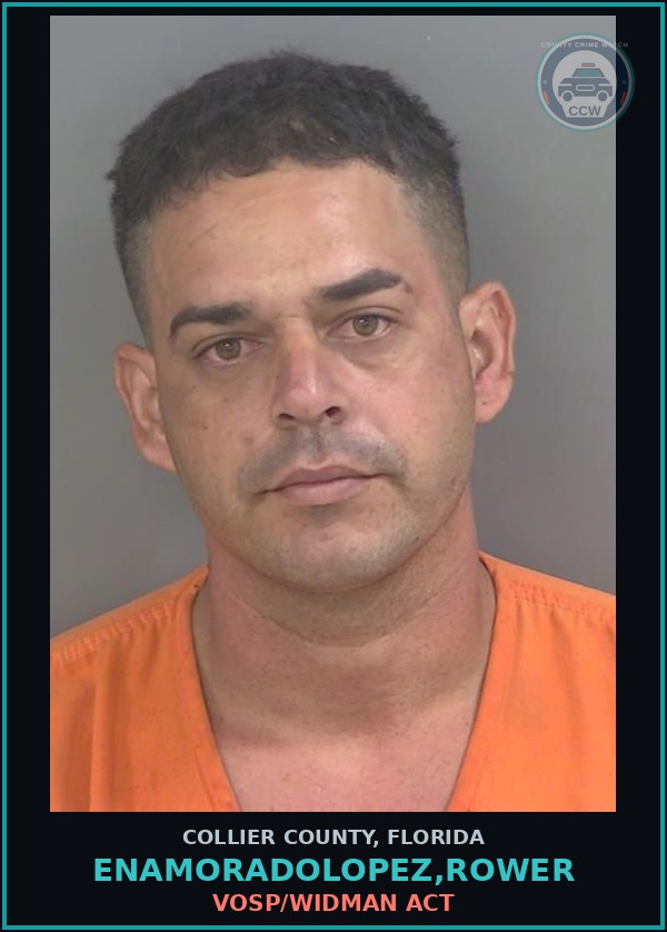 Booking mugshot of ENAMORADOLOPEZ,ROWER in Collier County