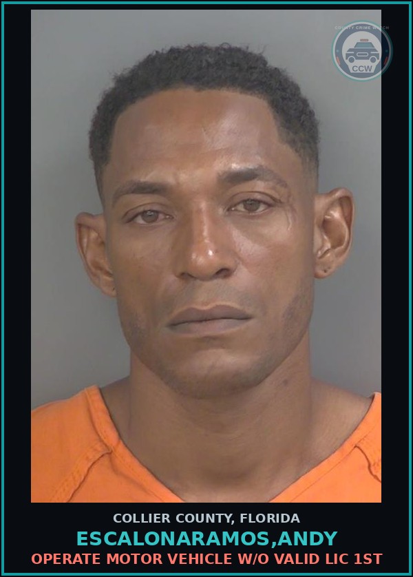 Booking mugshot of ESCALONARAMOS,ANDY in Collier County