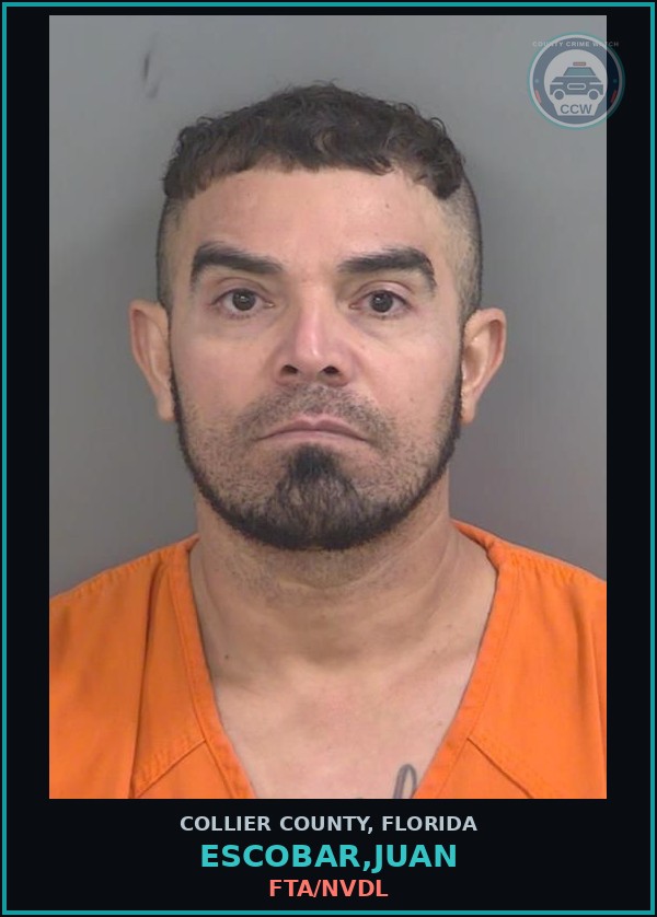 Booking mugshot of ESCOBAR,JUAN in Collier County