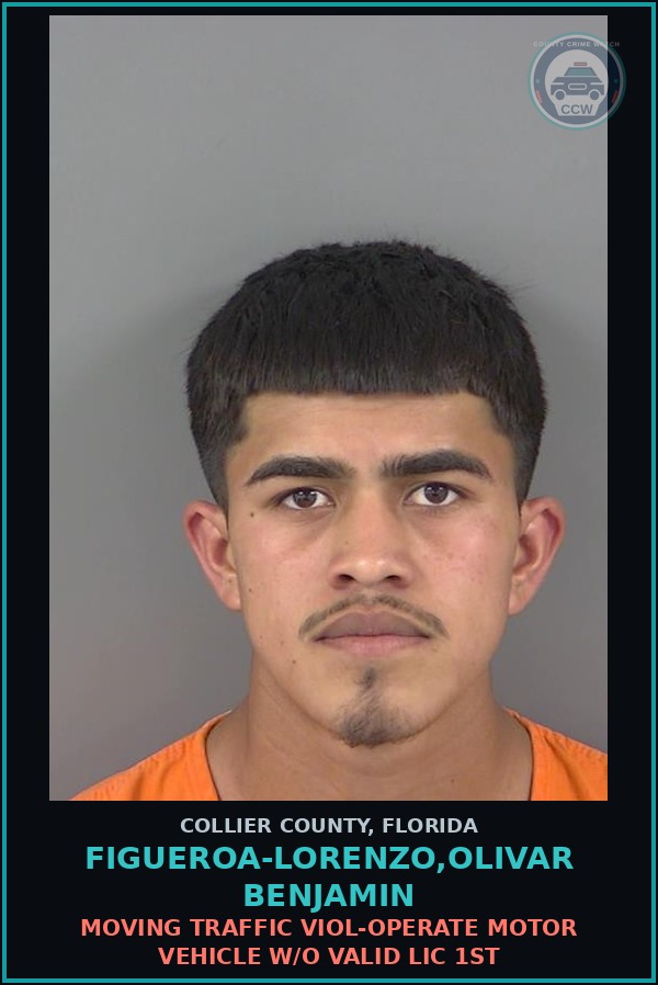 Booking mugshot of FIGUEROA-LORENZO,OLIVAR BENJAMIN in Collier County