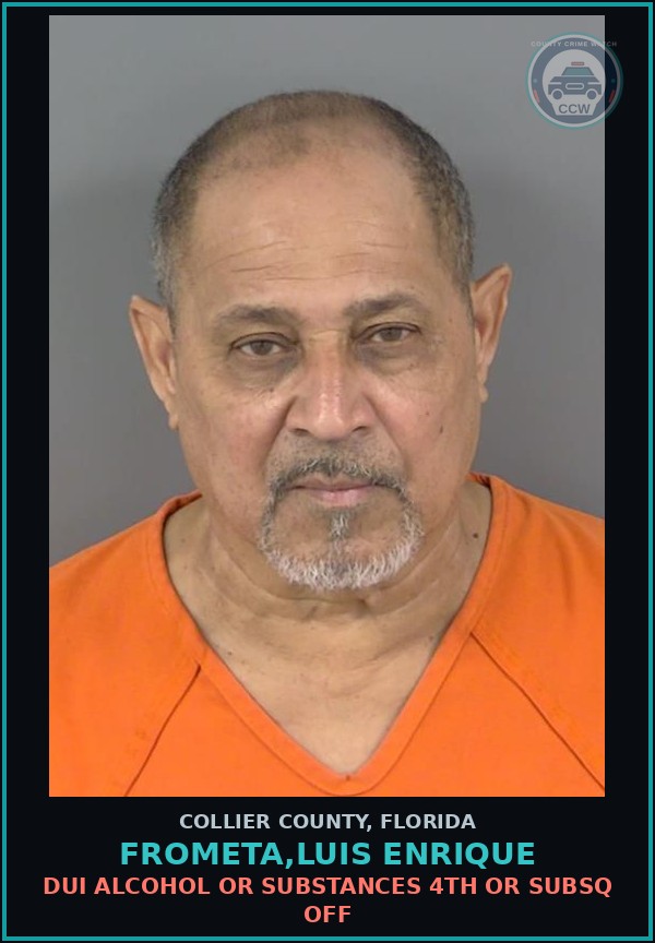 Booking mugshot of FROMETA,LUIS ENRIQUE in Collier County