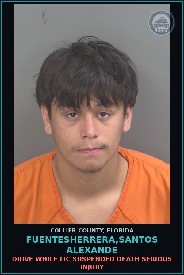 Booking mugshot of FUENTESHERRERA,SANTOS ALEXANDE in Collier County