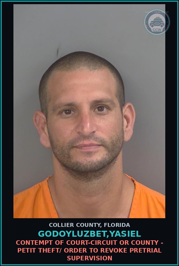 Booking mugshot of GODOYLUZBET,YASIEL in Collier County