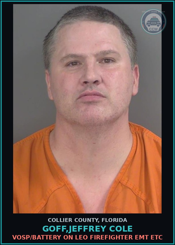 Booking mugshot of GOFF,JEFFREY COLE in Collier County