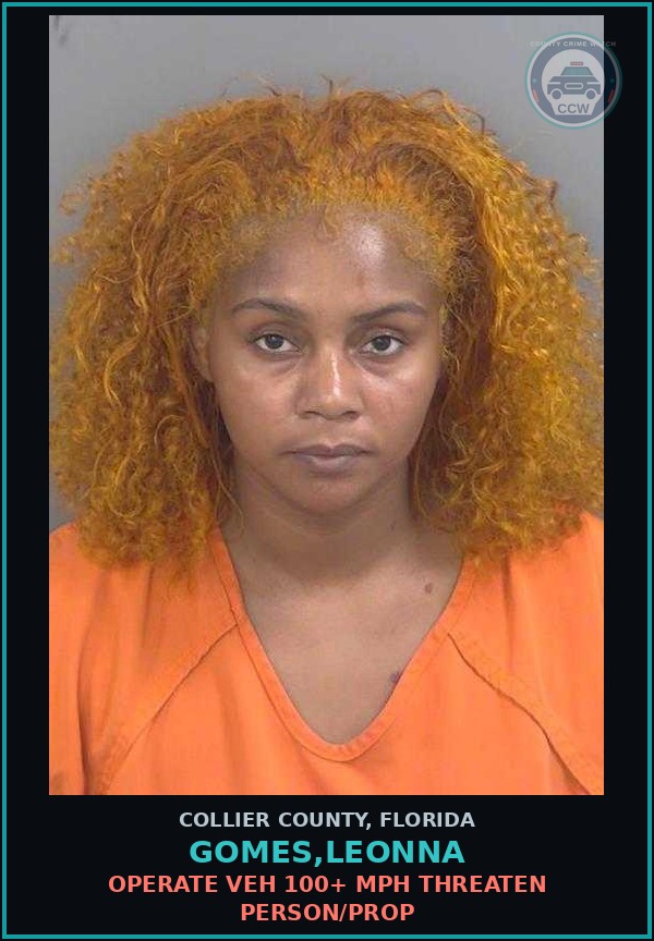 Booking mugshot of GOMES,LEONNA in Collier County