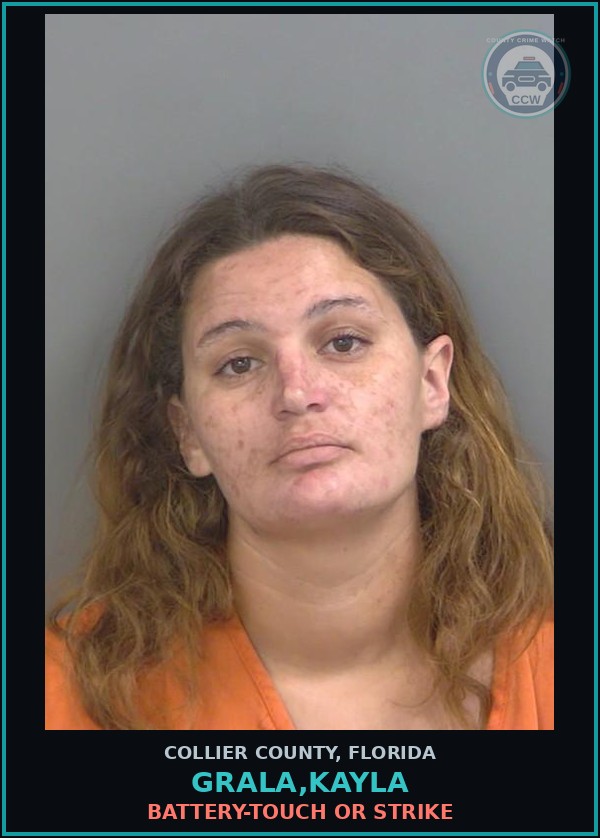 Booking mugshot of GRALA,KAYLA in Collier County
