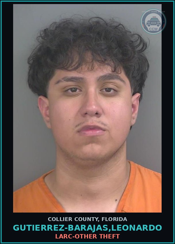 Booking mugshot of GUTIERREZ-BARAJAS,LEONARDO in Collier County