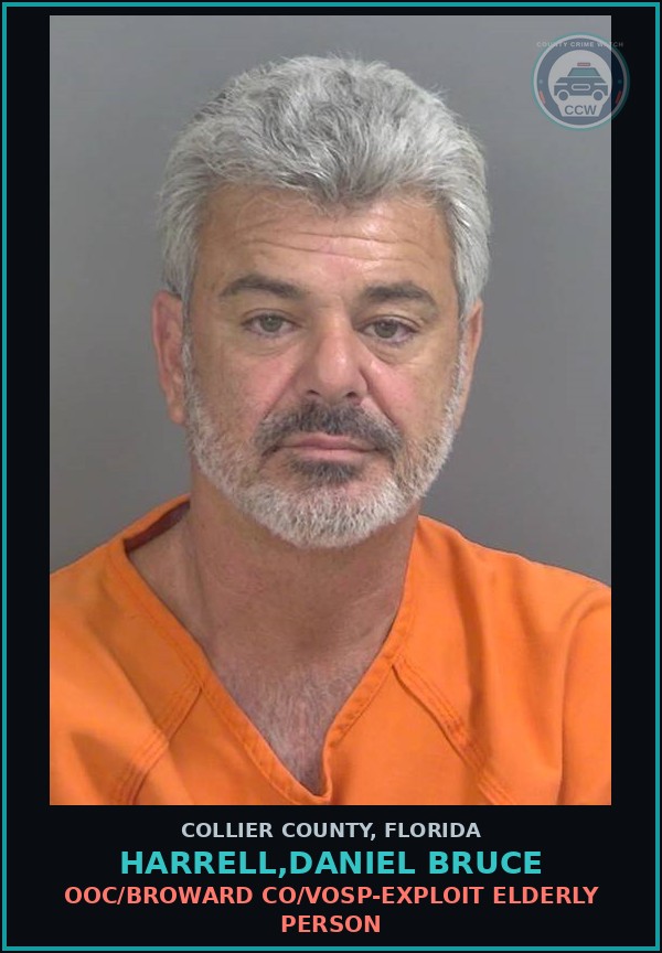 Booking mugshot of HARRELL,DANIEL BRUCE in Collier County