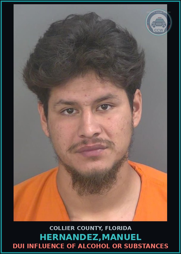 Booking mugshot of HERNANDEZ,MANUEL in Collier County