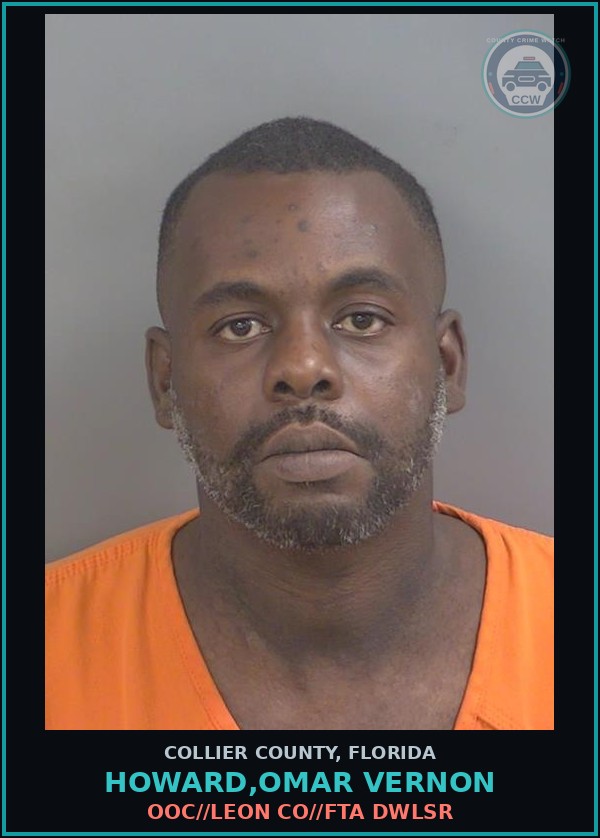 Booking mugshot of HOWARD,OMAR VERNON in Collier County