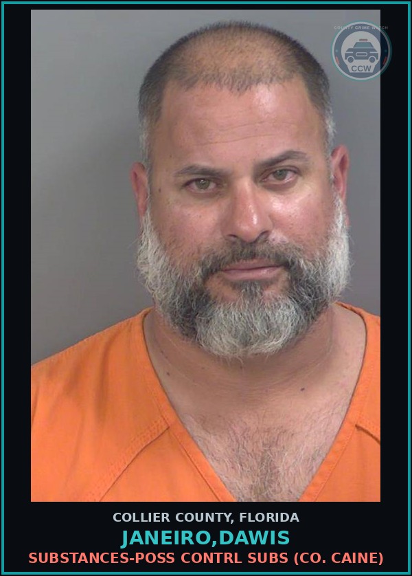 Booking mugshot of JANEIRO,DAWIS in Collier County
