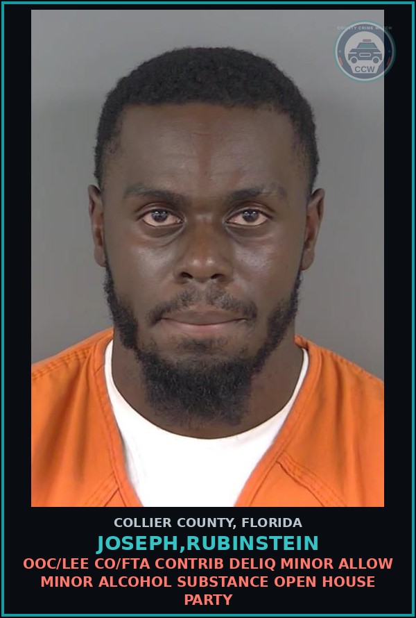 Booking mugshot of JOSEPH,RUBINSTEIN in Collier County