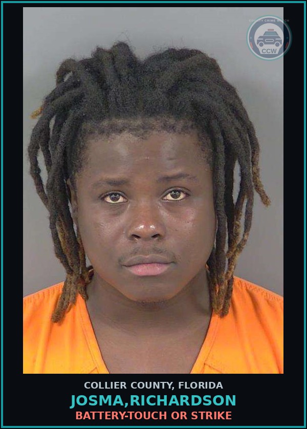 Booking mugshot of JOSMA,RICHARDSON in Collier County