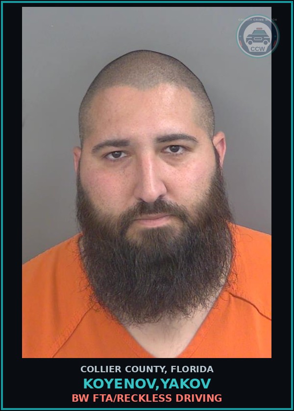 Booking mugshot of KOYENOV,YAKOV in Collier County