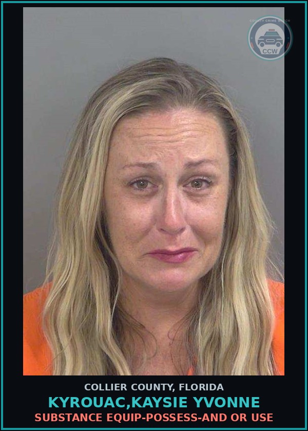 Booking mugshot of KYROUAC,KAYSIE YVONNE in Collier County
