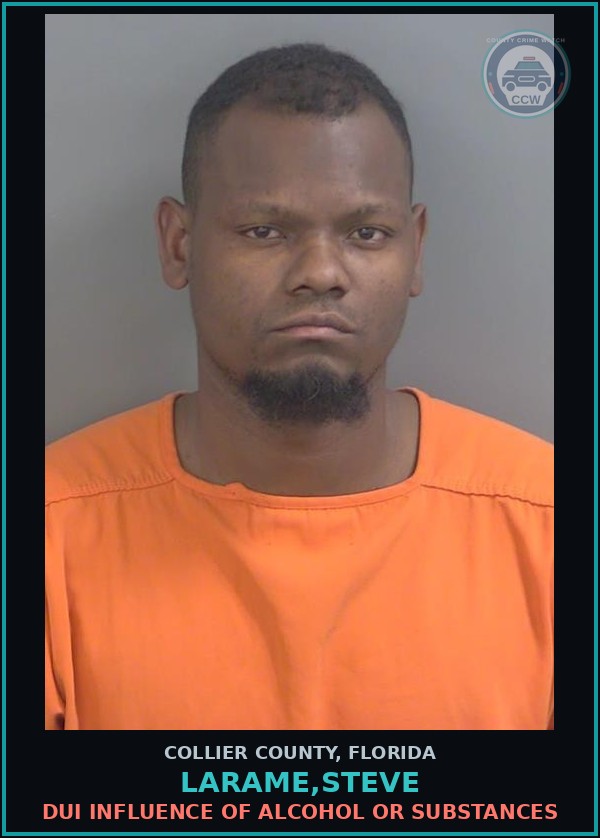 Booking mugshot of LARAME,STEVE in Collier County