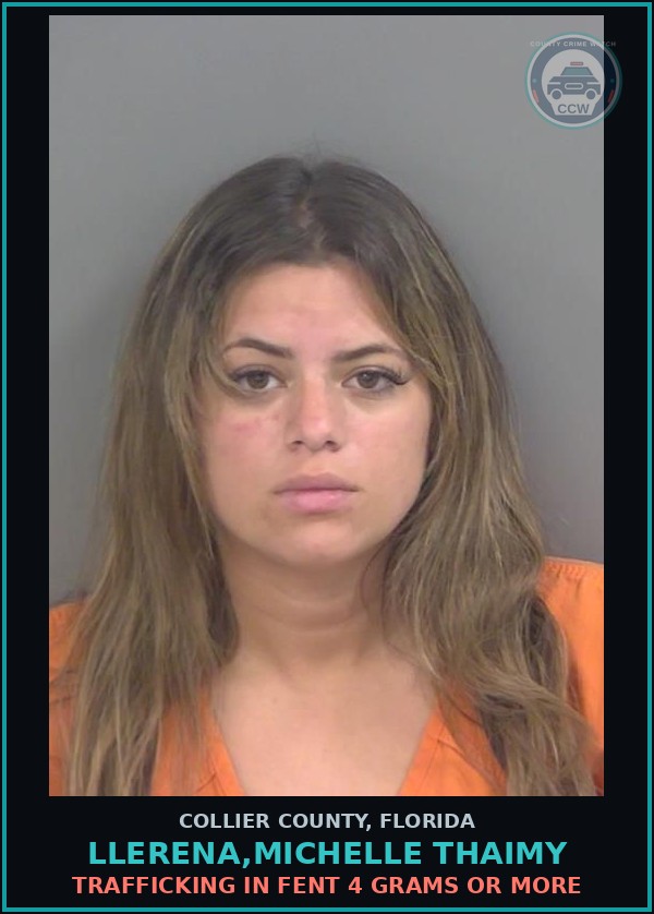 Booking mugshot of LLERENA,MICHELLE THAIMY in Collier County