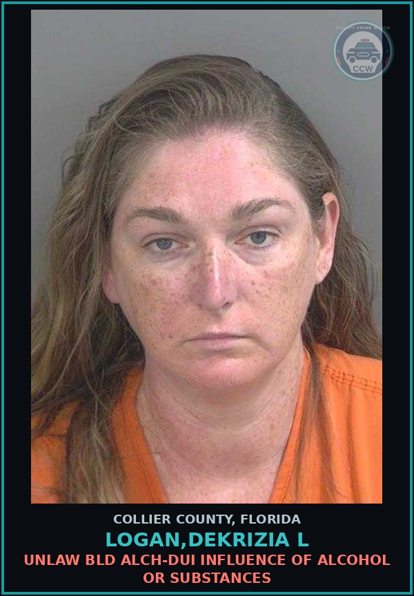 Booking mugshot of LOGAN,DEKRIZIA L in Collier County