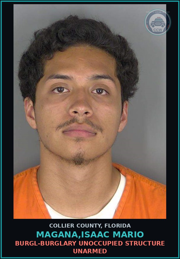 Booking mugshot of MAGANA,ISAAC MARIO in Collier County