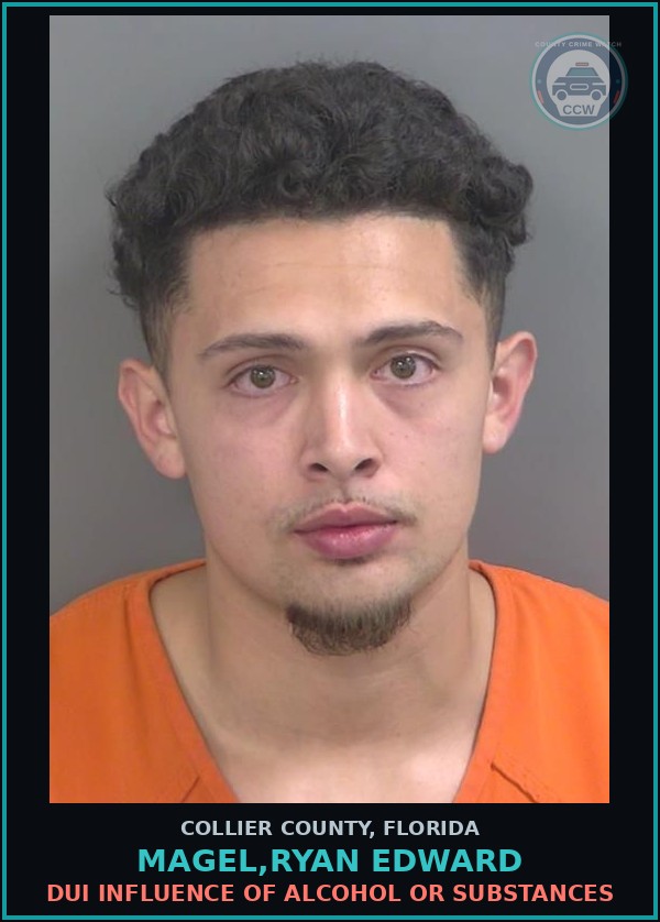 Booking mugshot of MAGEL,RYAN EDWARD in Collier County
