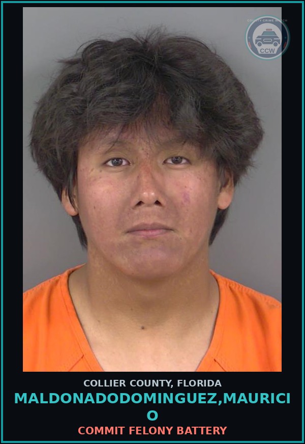 Booking mugshot of MALDONADODOMINGUEZ,MAURICIO in Collier County
