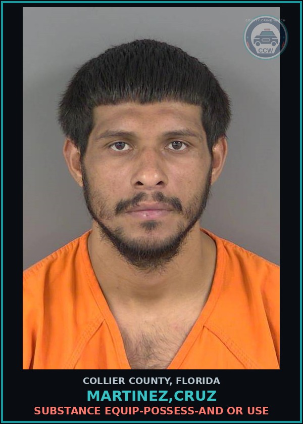Booking mugshot of MARTINEZ,CRUZ in Collier County