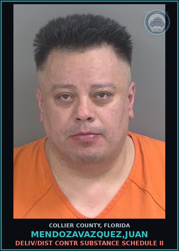 Booking mugshot of MENDOZAVAZQUEZ,JUAN in Collier County
