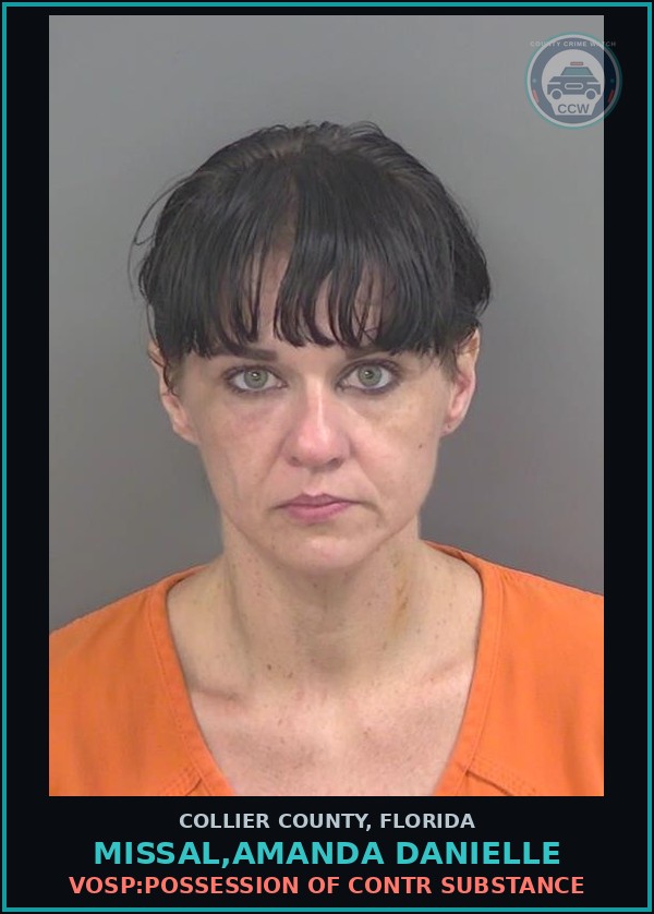 Booking mugshot of MISSAL,AMANDA DANIELLE in Collier County