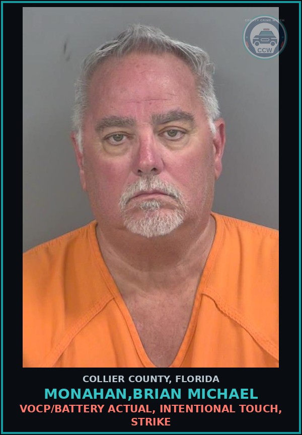 Booking mugshot of MONAHAN,BRIAN MICHAEL in Collier County