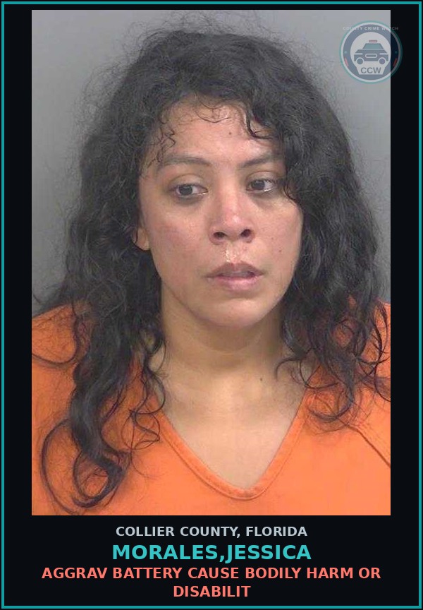 Booking mugshot of MORALES,JESSICA in Collier County