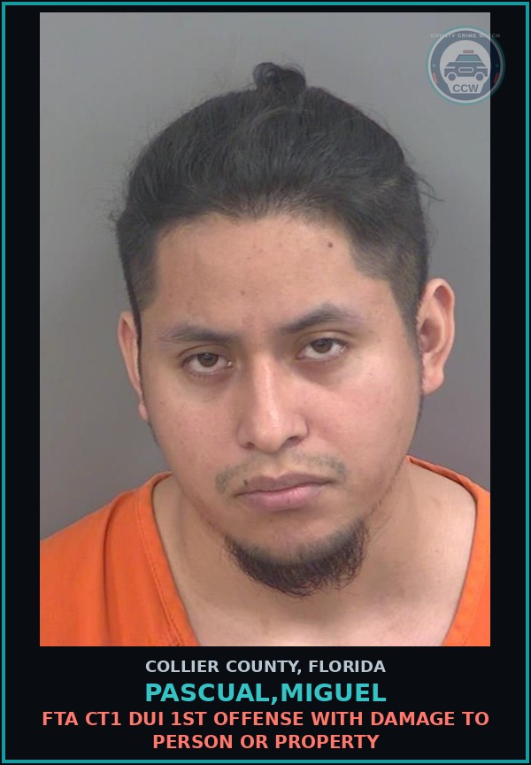 Booking mugshot of PASCUAL,MIGUEL in Collier County