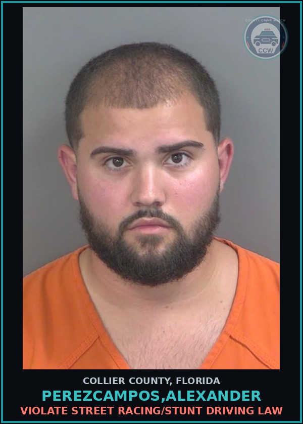 Booking mugshot of PEREZCAMPOS,ALEXANDER in Collier County