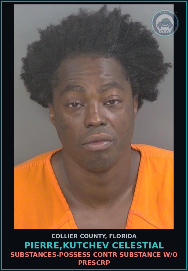 Booking mugshot of PIERRE,KUTCHEV CELESTIAL in Collier County