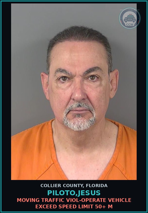 Booking mugshot of PILOTO,JESUS in Collier County