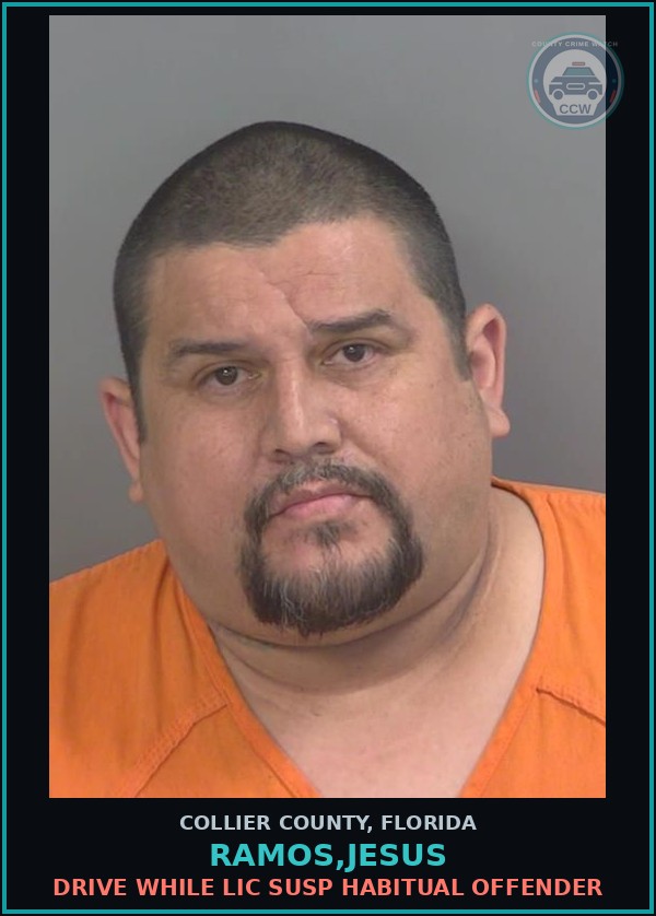 Booking mugshot of RAMOS,JESUS in Collier County