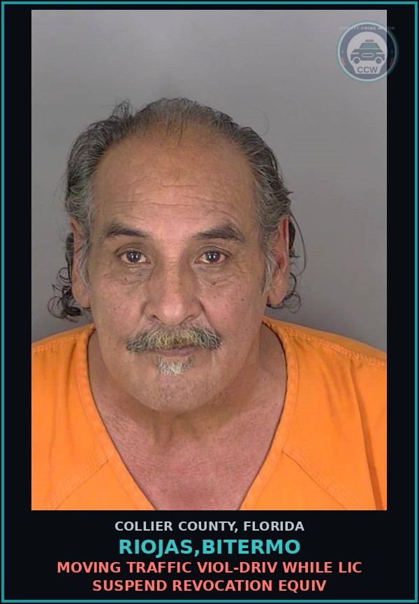Booking mugshot of RIOJAS,BITERMO in Collier County