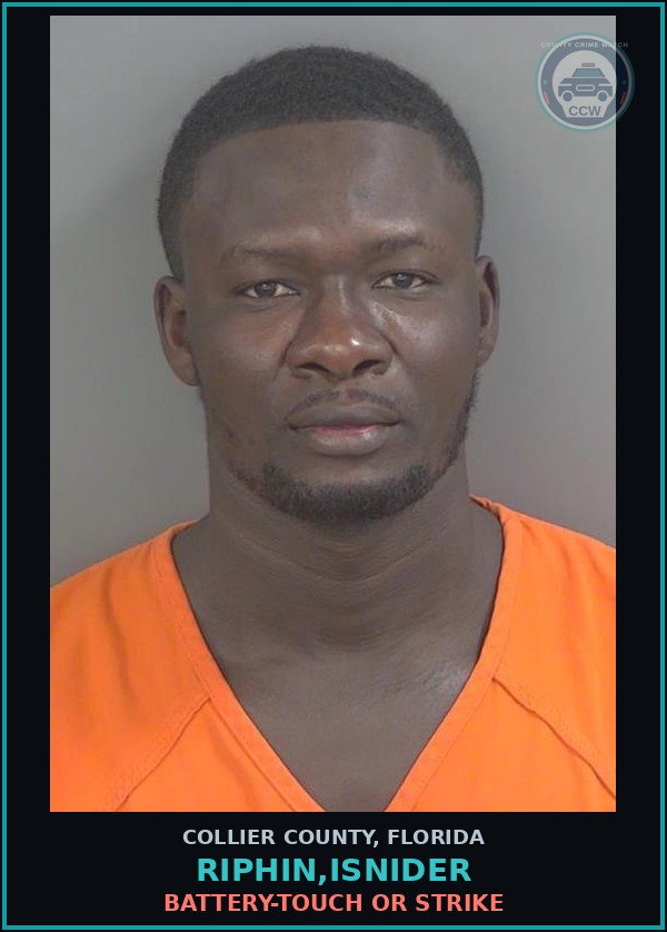 Booking mugshot of RIPHIN,ISNIDER in Collier County