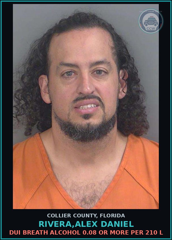 Booking mugshot of RIVERA,ALEX DANIEL in Collier County