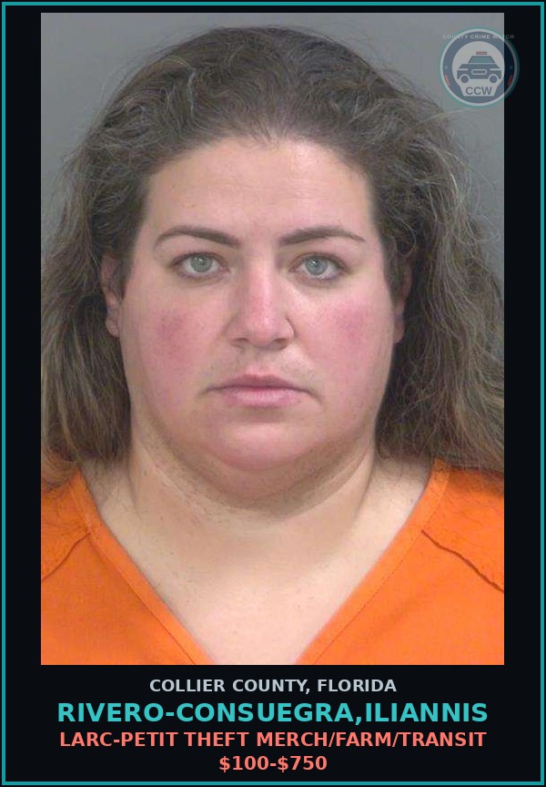 Booking mugshot of RIVERO-CONSUEGRA,ILIANNIS in Collier County