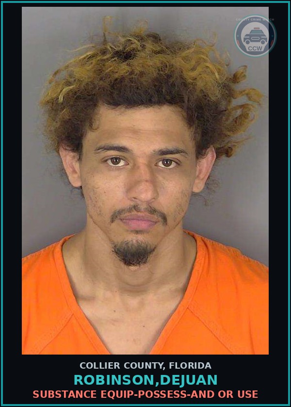 Booking mugshot of ROBINSON,DEJUAN in Collier County