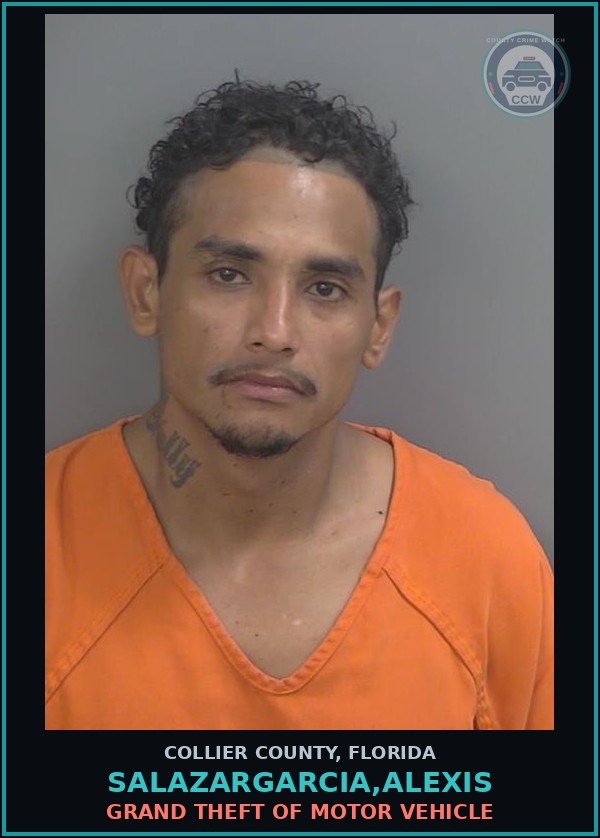Booking mugshot of SALAZARGARCIA,ALEXIS in Collier County