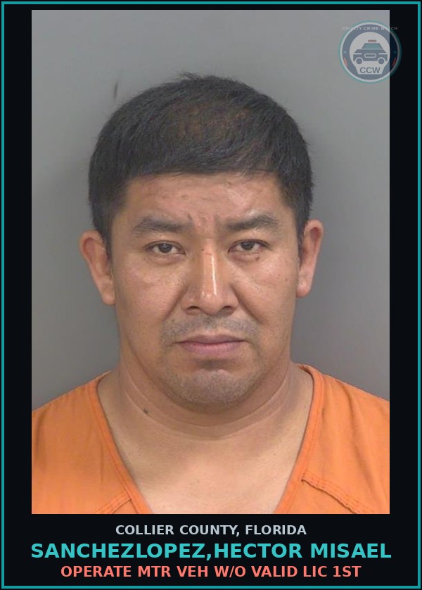 Booking mugshot of SANCHEZLOPEZ,HECTOR MISAEL in Collier County