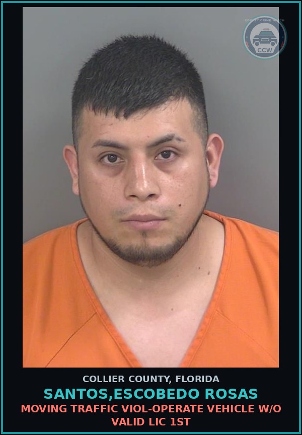 Booking mugshot of SANTOS,ESCOBEDO ROSAS in Collier County