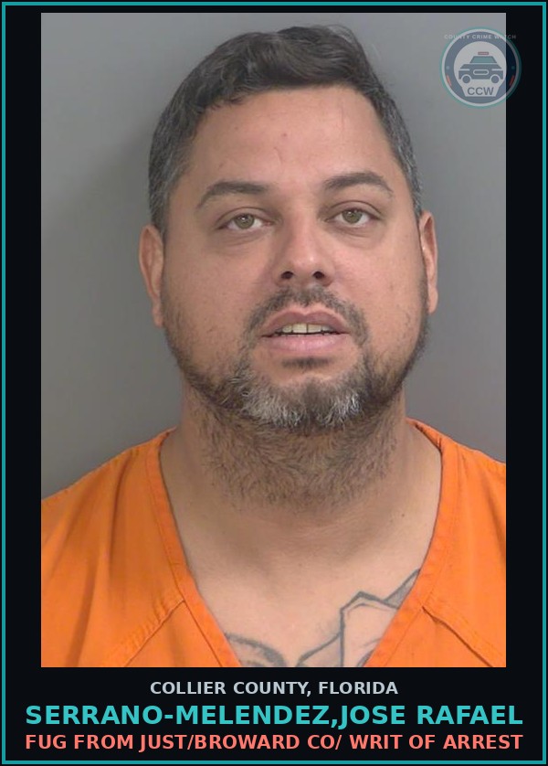 Booking mugshot of SERRANO-MELENDEZ,JOSE RAFAEL in Collier County