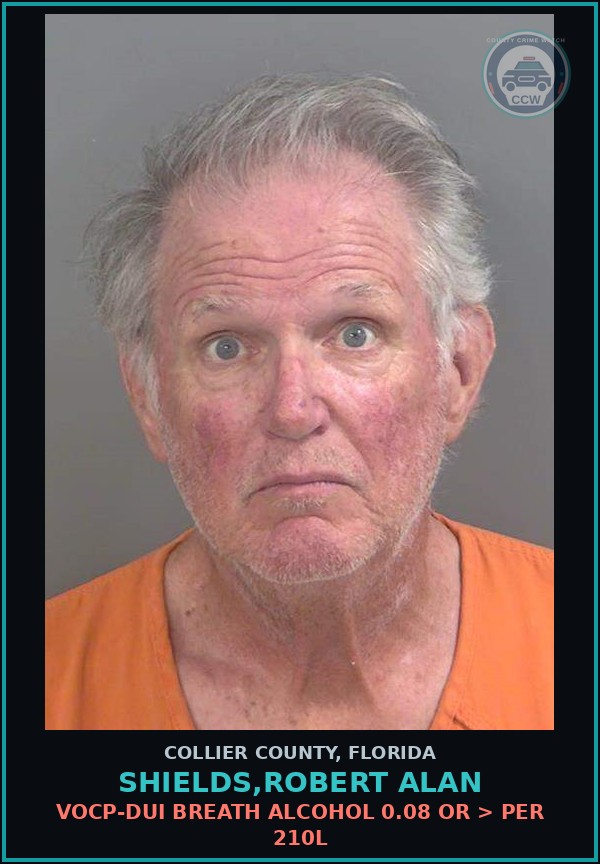 Booking mugshot of SHIELDS,ROBERT ALAN in Collier County