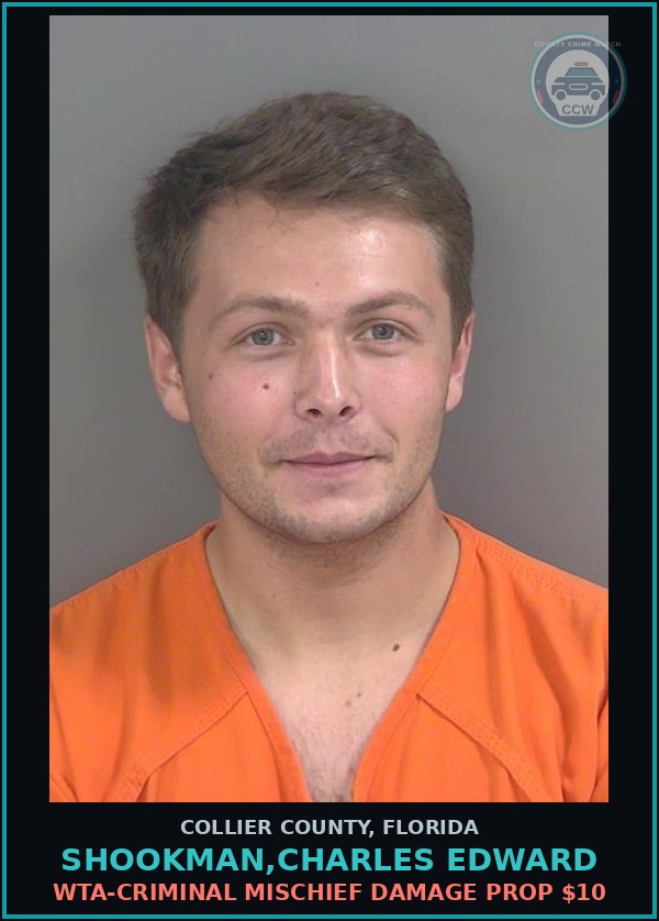 Booking mugshot of SHOOKMAN,CHARLES EDWARD in Collier County